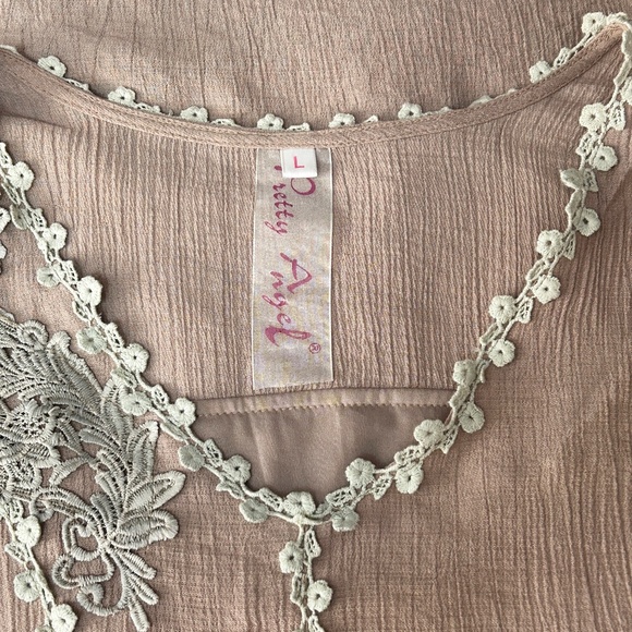 Pretty Angel Bohemian Dress Tunic Shift Lace Unique Grunge Floral Embroidery - Picture 11 of 15